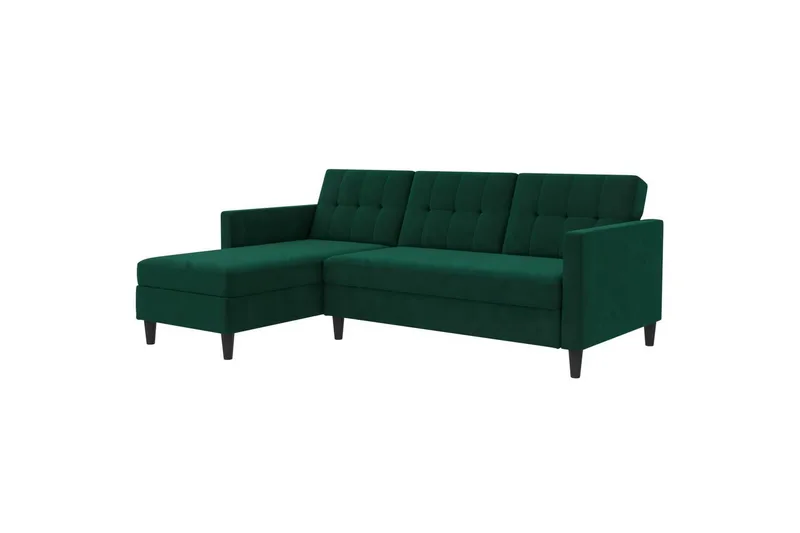 Bäddsoffa Hartford 213x153x82 cm, Grön, Sammet, 213x153x82 cm, Grön, Sammet