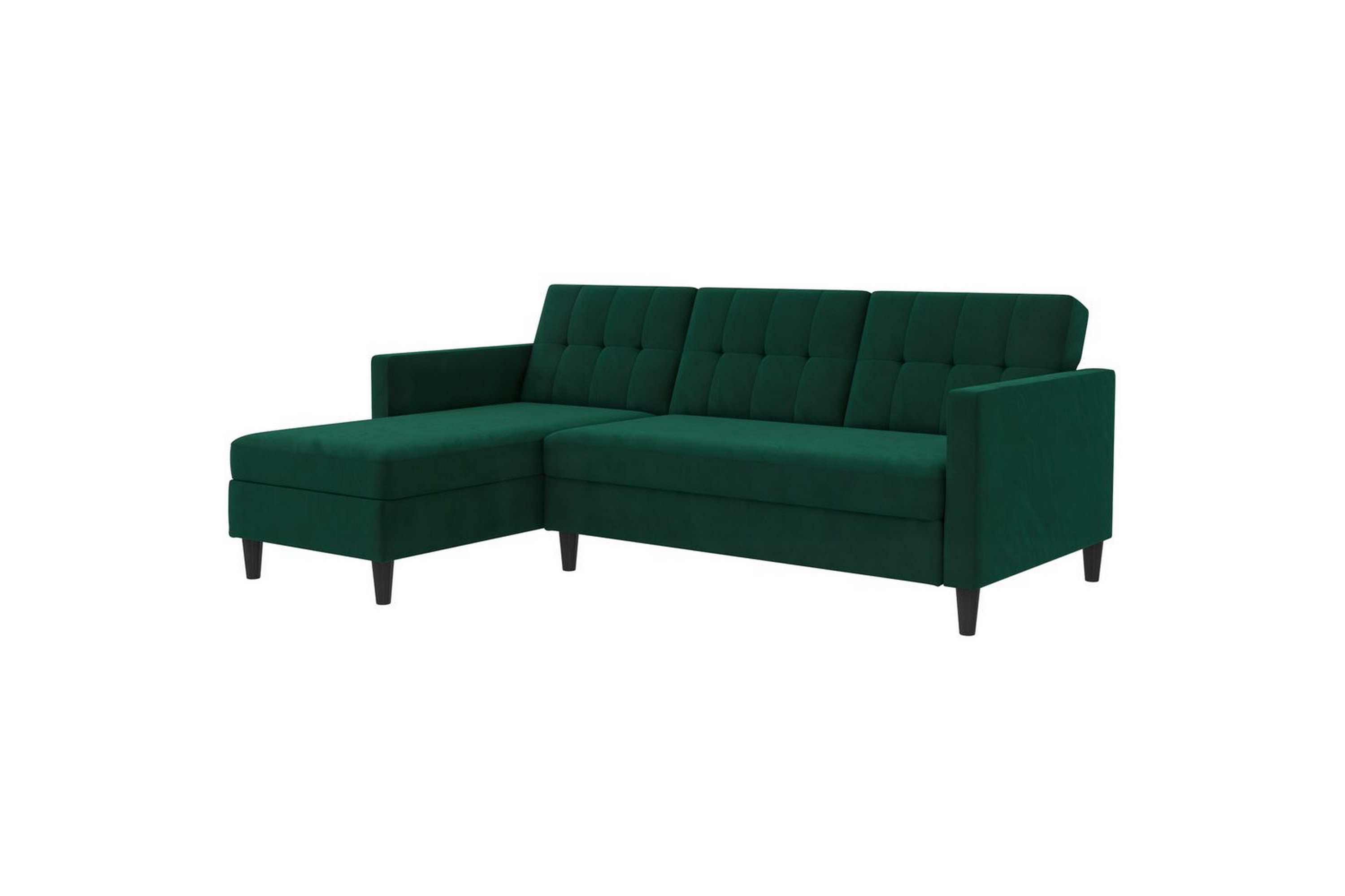 bäddsoffa hartford 213x153x82 cm, grön, sammet - 213x153x82 cm, grön, sammet