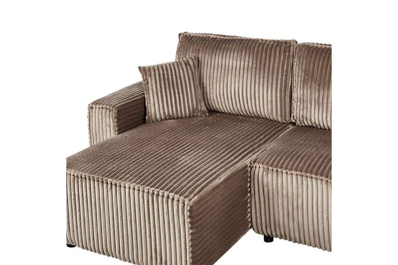 Bäddsoffa Högervänd Abacka - Brun, Svart - Möbler - Vardagsrum - Bäddsoffor