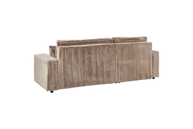 Bäddsoffa Högervänd Abacka - Brun, Svart - Möbler - Vardagsrum - Bäddsoffor