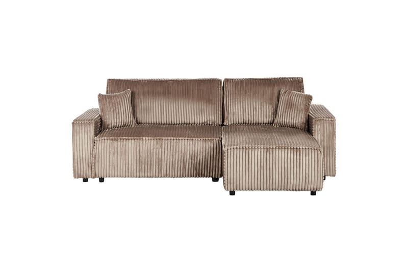 Bäddsoffa Högervänd Abacka - Brun, Svart - Möbler - Vardagsrum - Bäddsoffor