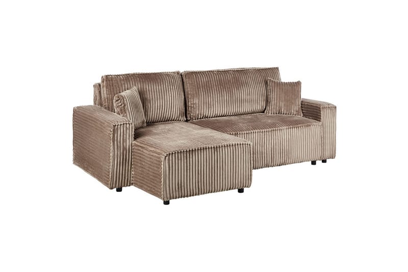 Bäddsoffa Högervänd Abacka - Brun, Svart - Möbler - Vardagsrum - Bäddsoffor