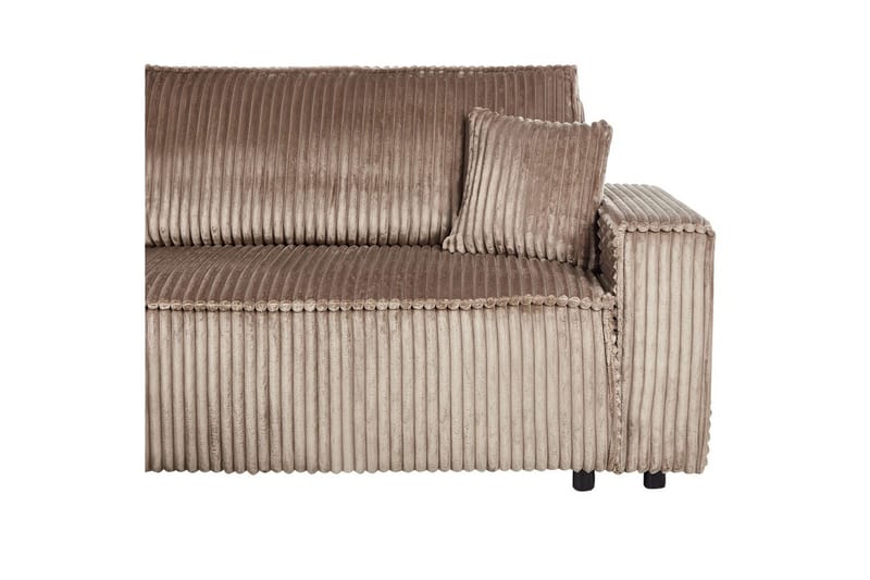 Bäddsoffa Högervänd Abacka - Brun, Svart - Möbler - Vardagsrum - Bäddsoffor