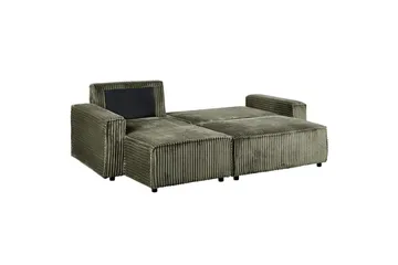 Bäddsoffa Högervänd Abacka - Grön, Svart - Möbler - Vardagsrum - Bäddsoffor