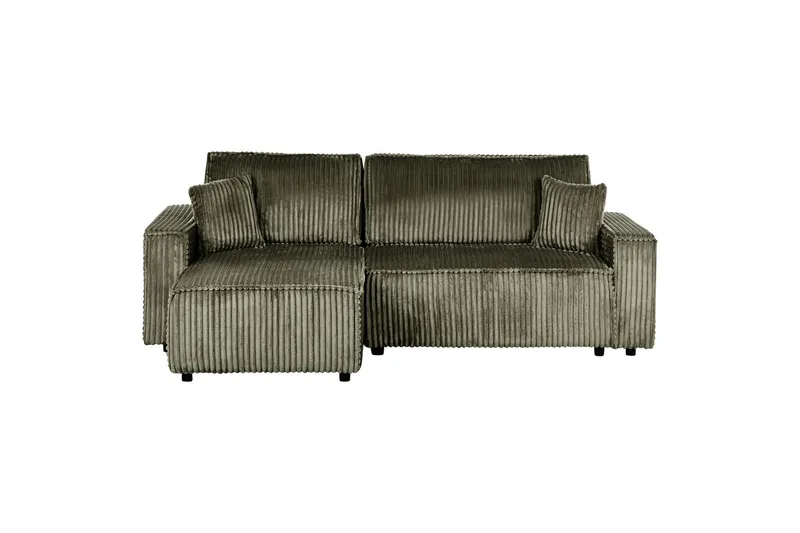 Bäddsoffa Högervänd Abacka - Grön, Svart - Möbler - Vardagsrum - Bäddsoffor