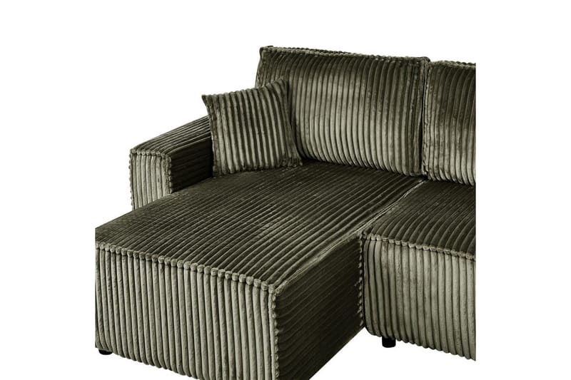 Bäddsoffa Högervänd Abacka - Grön, Svart - Möbler - Vardagsrum - Bäddsoffor