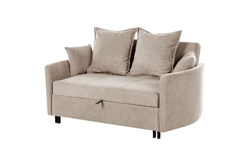 Bäddsoffa Hovin - Beige, svart - Möbler - Vardagsrum - Bäddsoffor