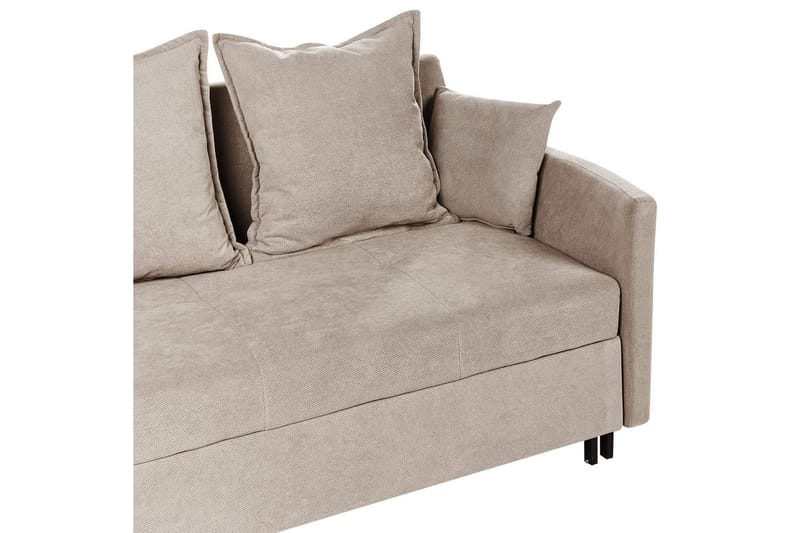 Bäddsoffa Hovin - Beige, svart - Möbler - Vardagsrum - Bäddsoffor