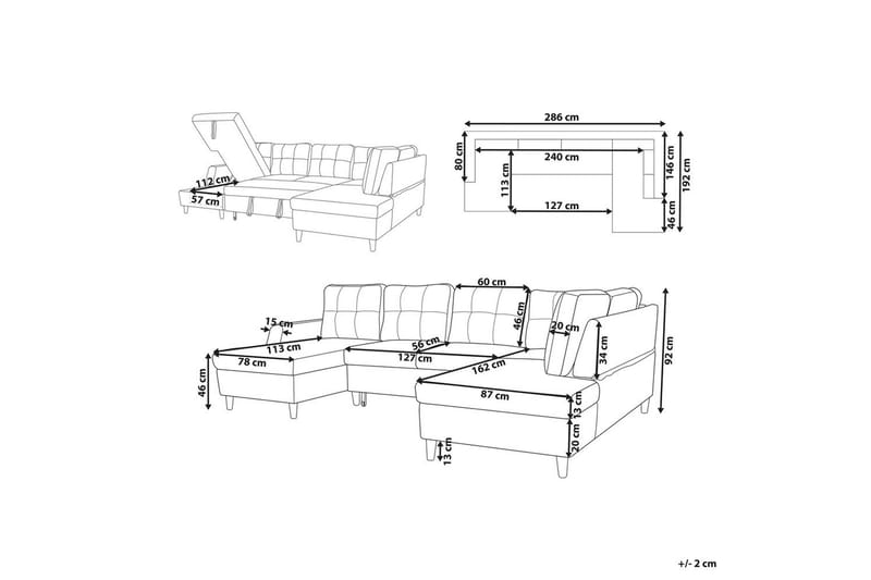 Bäddsoffa Lerum - Möbler - Vardagsrum - Bäddsoffor - U bäddsoffa