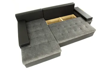 Bäddsoffa med divan - Brun - Möbler - Vardagsrum - Bäddsoffor