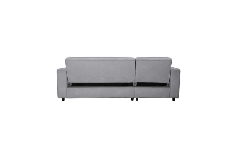 Bäddsoffa med enkeldivan utan schäslong Loft24 Bäddsoffa Allie Ljusgrå,Svart - Möbler - Vardagsrum - Bäddsoffor