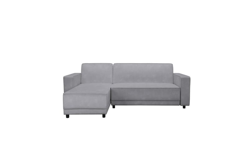 Bäddsoffa med enkeldivan utan schäslong Loft24 Bäddsoffa Allie Ljusgrå,Svart - Möbler - Vardagsrum - Bäddsoffor