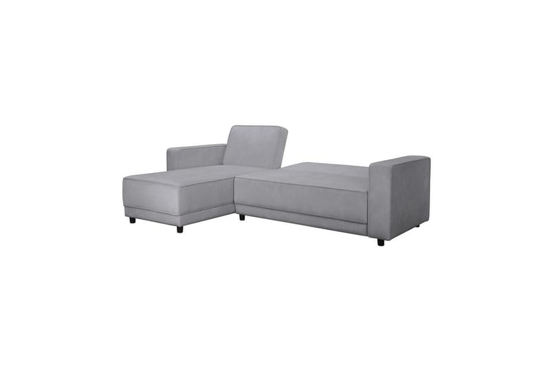 Bäddsoffa med enkeldivan utan schäslong Loft24 Bäddsoffa Allie Ljusgrå,Svart - Möbler - Vardagsrum - Bäddsoffor