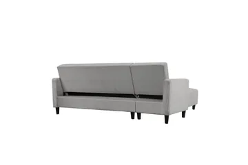 Bäddsoffa med enkeldivan utan schäslong Loft24 Bäddsoffa Hartford II 213x153x82 cm, Grå Grå - Möbler - Vardagsrum - Bäddsoffor
