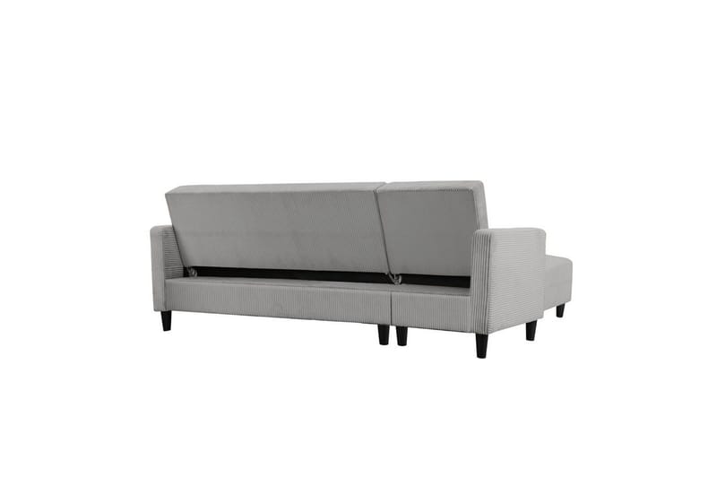 Bäddsoffa med enkeldivan utan schäslong Loft24 Bäddsoffa Hartford II 213x153x82 cm, Grå Grå - Möbler - Vardagsrum - Bäddsoffor