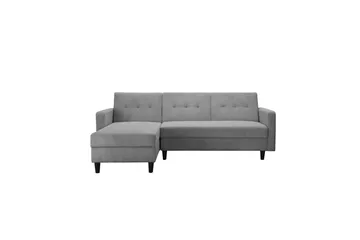 Bäddsoffa med enkeldivan utan schäslong Loft24 Bäddsoffa Hartford II 213x153x82 cm, Grå Grå - Möbler - Vardagsrum - Bäddsoffor