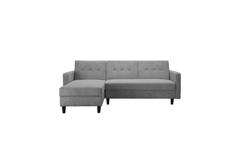 Bäddsoffa med enkeldivan utan schäslong Loft24 Bäddsoffa Hartford II 213x153x82 cm, Grå Grå - Möbler - Vardagsrum - Bäddsoffor