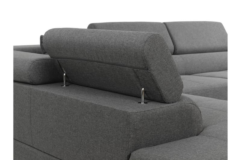 Bäddsoffa med schäslong - Grå - Möbler - Vardagsrum - Bäddsoffor