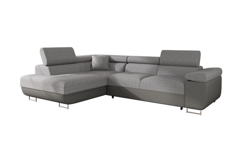 Bäddsoffa med schäslong - Grå - Möbler - Vardagsrum - Bäddsoffor