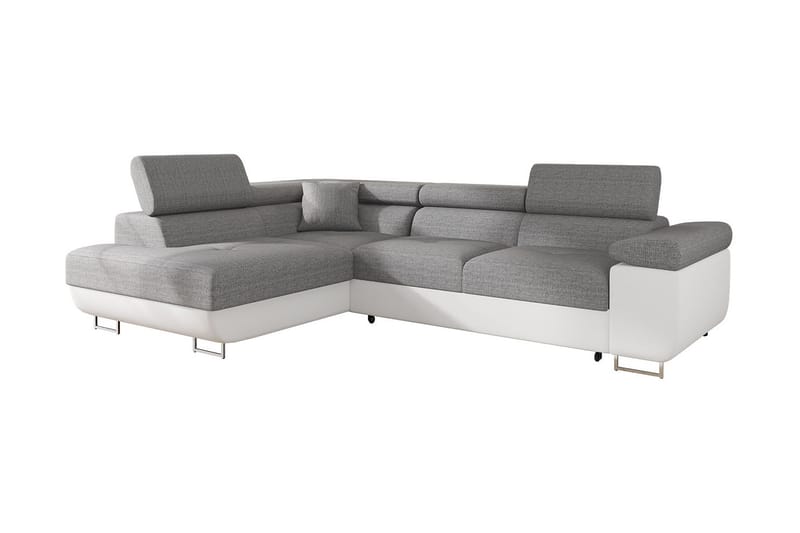 Bäddsoffa med schäslong - Grå - Möbler - Vardagsrum - Bäddsoffor
