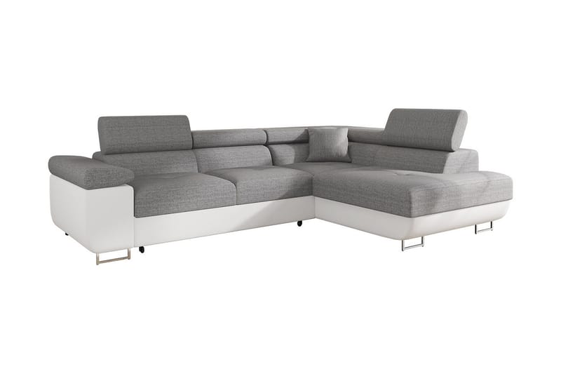 Bäddsoffa med schäslong - Grå - Möbler - Vardagsrum - Bäddsoffor