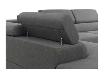 Bäddsoffa med schäslong - Grå - Möbler - Vardagsrum - Bäddsoffor