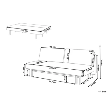 Bäddsoffa Roykka - Off-White - Möbler - Vardagsrum - Bäddsoffor - 3-sits bäddsoffa