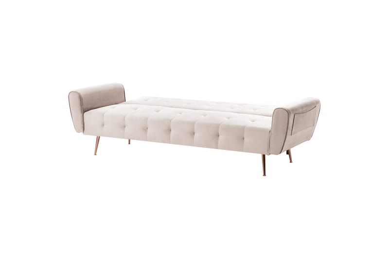 Bäddsoffa Selnes - Beige, koppar - Möbler - Vardagsrum - Bäddsoffor