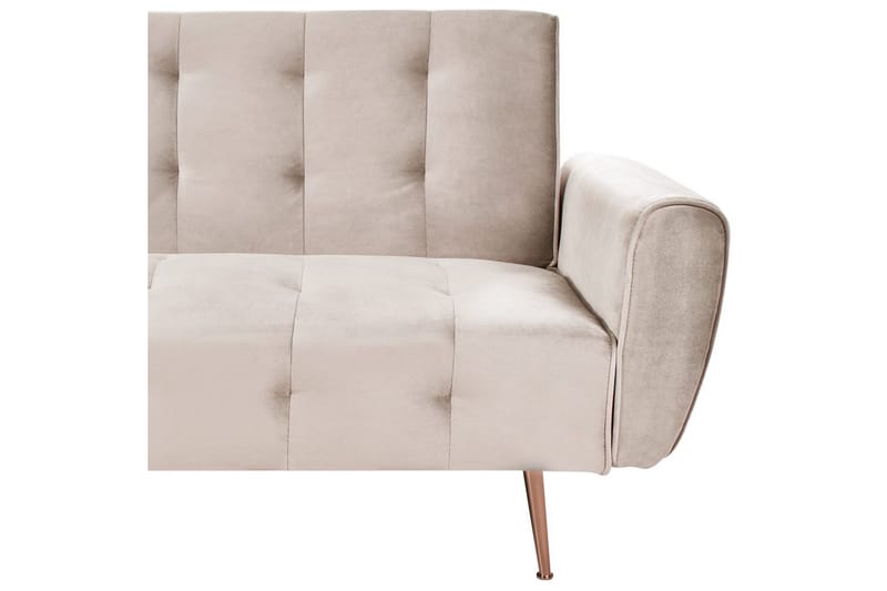 Bäddsoffa Selnes - Beige, koppar - Möbler - Vardagsrum - Bäddsoffor