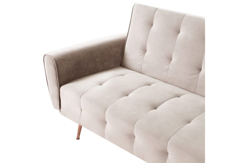 Bäddsoffa Selnes - Beige, koppar - Möbler - Vardagsrum - Bäddsoffor