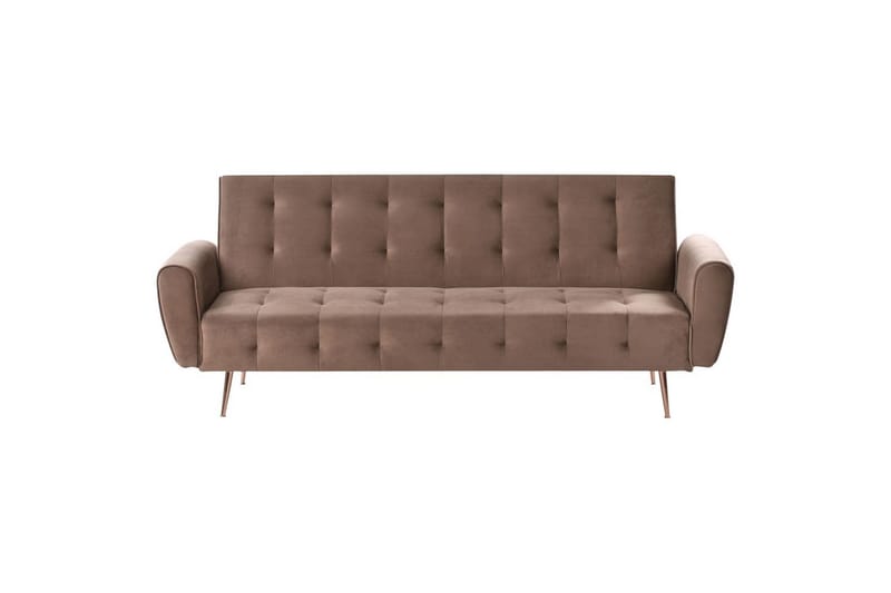 Bäddsoffa Selnes - Brun, koppar - Möbler - Vardagsrum - Bäddsoffor