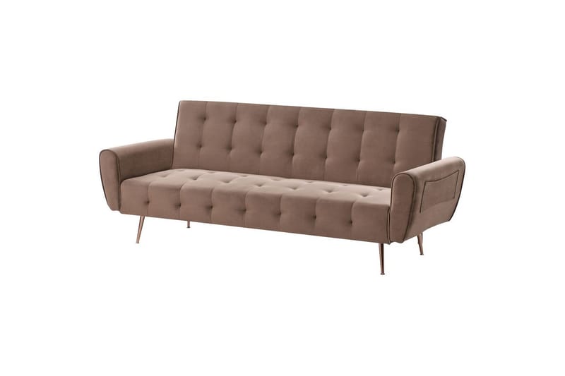 Bäddsoffa Selnes - Brun, koppar - Möbler - Vardagsrum - Bäddsoffor
