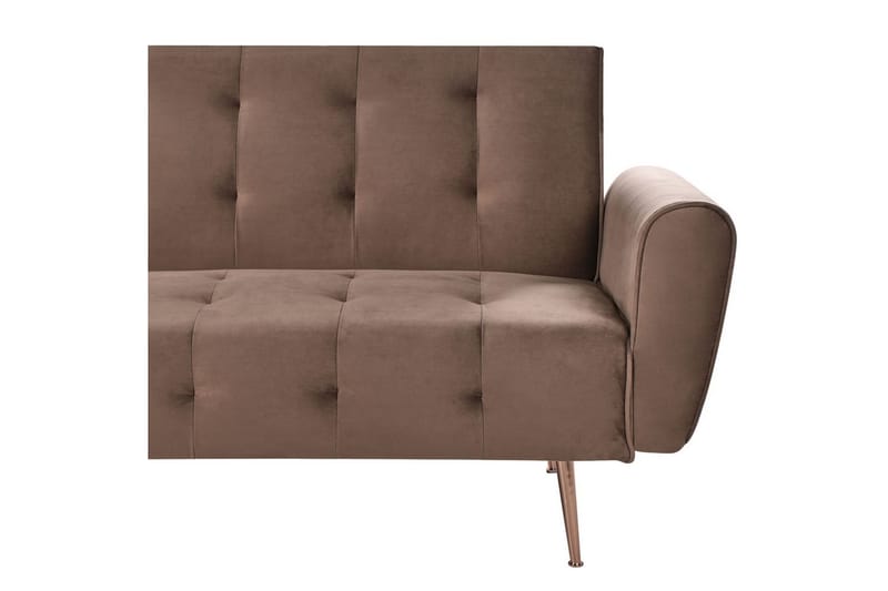 Bäddsoffa Selnes - Brun, koppar - Möbler - Vardagsrum - Bäddsoffor