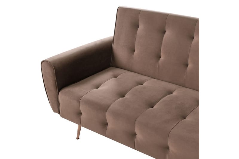 Bäddsoffa Selnes - Brun, koppar - Möbler - Vardagsrum - Bäddsoffor