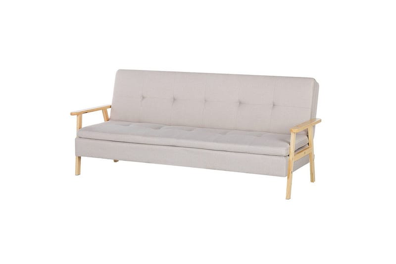 Bäddsoffa Tjorn - Beige, ljust trä, 185x110 cm - Möbler - Vardagsrum - Bäddsoffor
