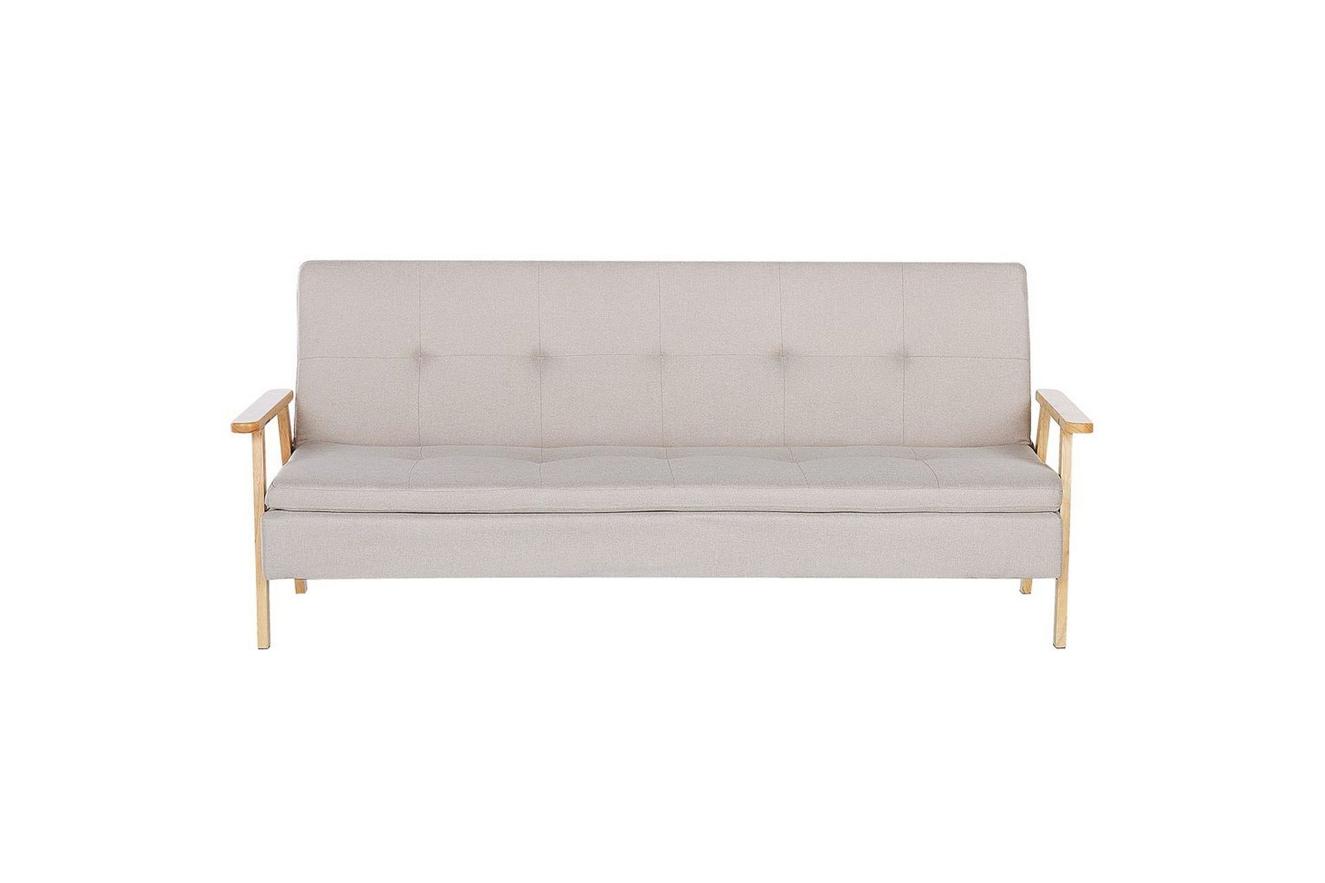 bäddsoffa tjorn - beige, ljust trä, 185x110 cm