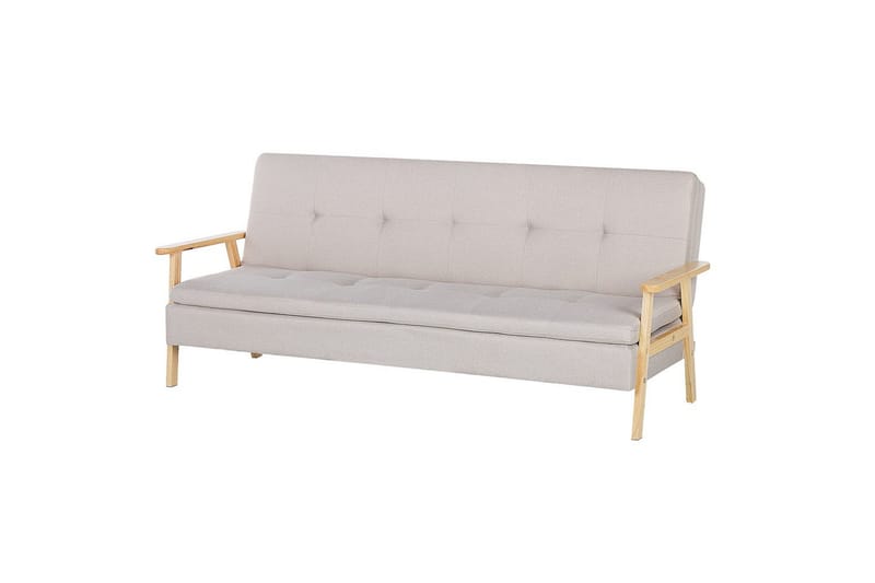 Bäddsoffa Tjorn - Beige, ljust trä, 185x110 cm - Möbler - Vardagsrum - Bäddsoffor