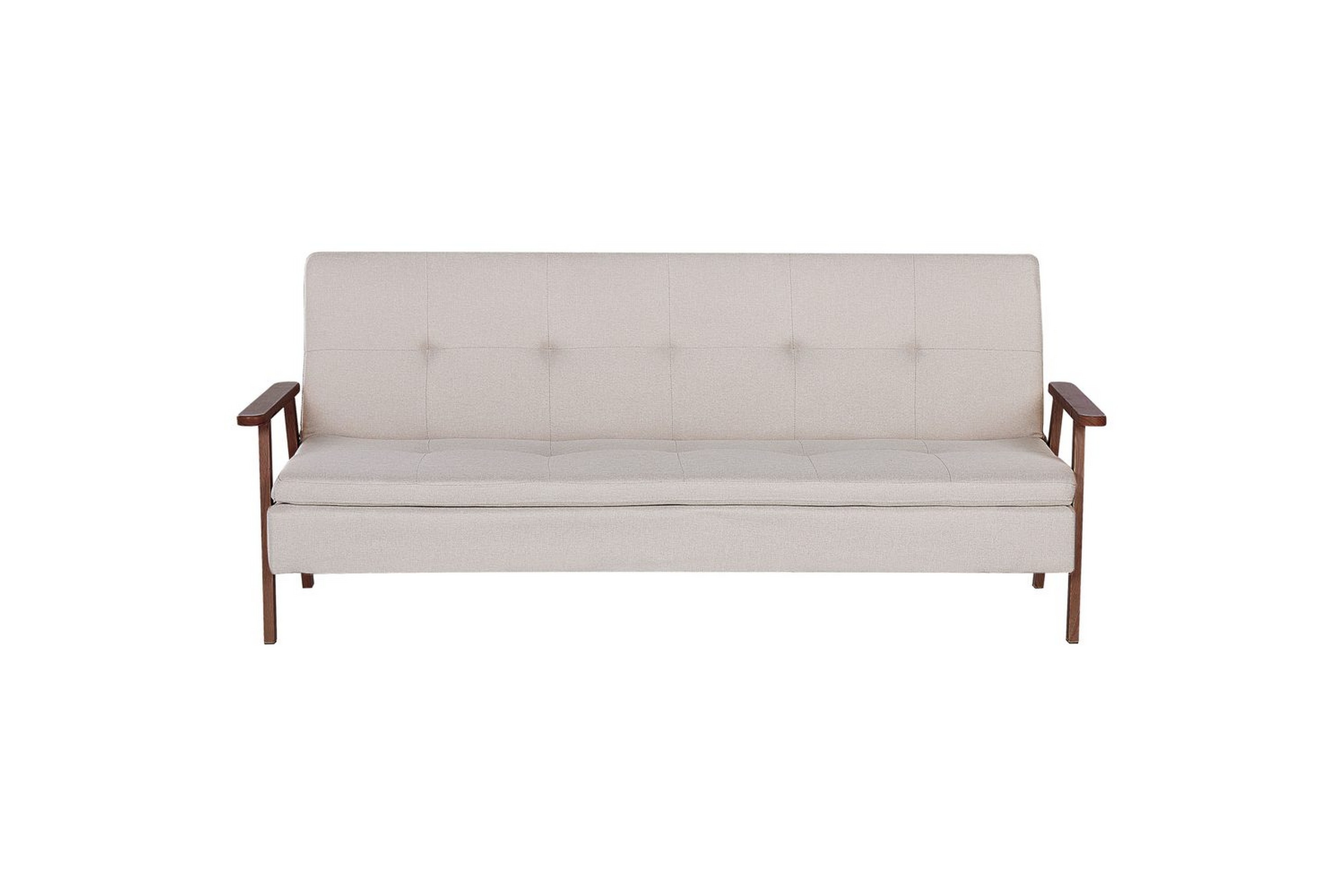 bäddsoffa tjorn - beige, mörkt trä, 185x110 cm