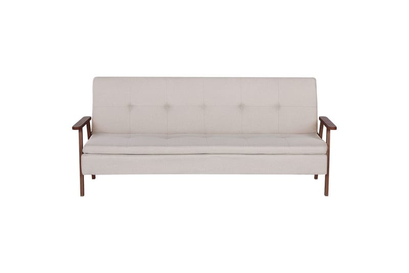 Bäddsoffa Tjorn - Beige, mörkt trä, 185x110 cm - Möbler - Vardagsrum - Bäddsoffor