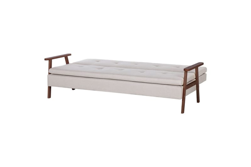 Bäddsoffa Tjorn - Beige, mörkt trä, 185x110 cm - Möbler - Vardagsrum - Bäddsoffor
