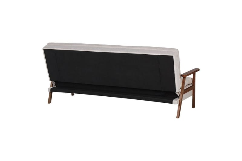 Bäddsoffa Tjorn - Beige, mörkt trä, 185x110 cm - Möbler - Vardagsrum - Bäddsoffor