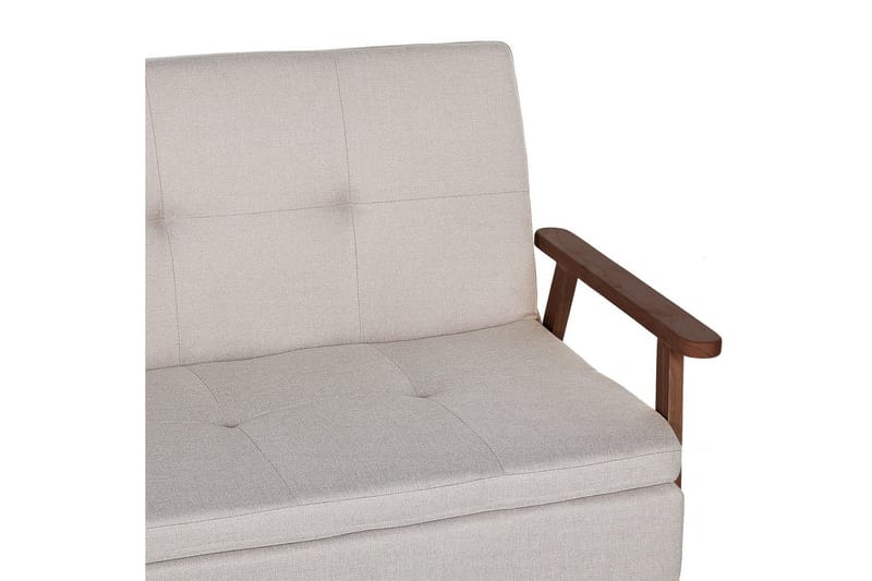 Bäddsoffa Tjorn - Beige, mörkt trä, 185x110 cm - Möbler - Vardagsrum - Bäddsoffor