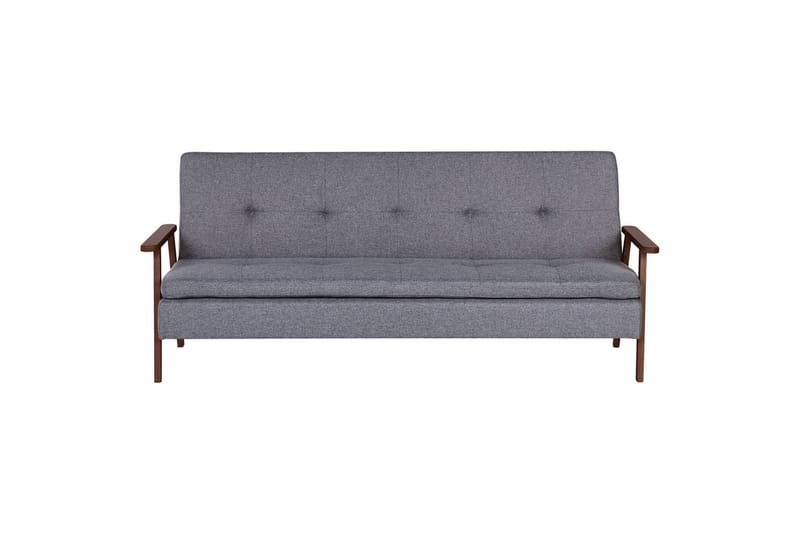 Bäddsoffa Tjorn, Grå, mörkt trä, 185x110 cm