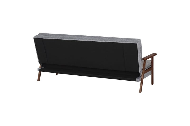 Bäddsoffa Tjorn - Ljusgrå, mörkt trä, 185x110 cm - Möbler - Vardagsrum - Bäddsoffor