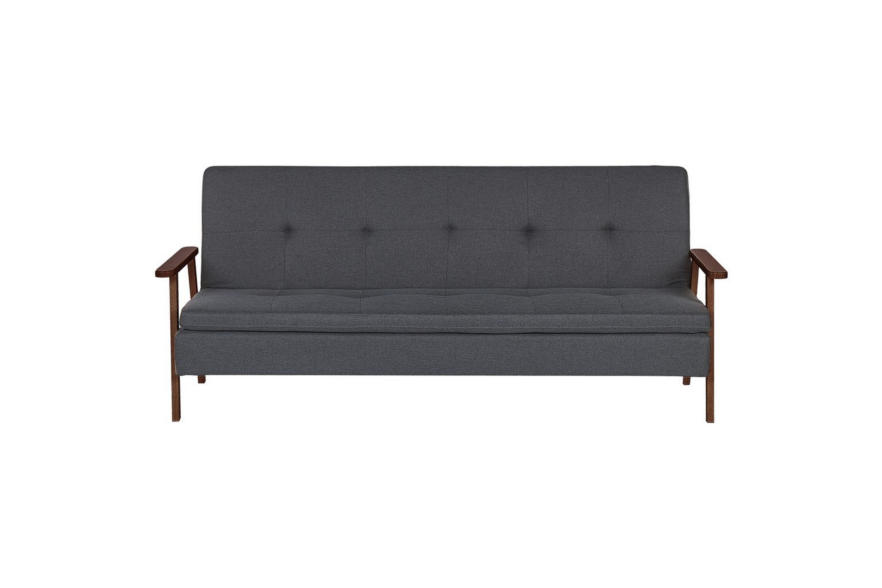 bäddsoffa tjorn - mörkgrå, mörkt trä, 185x110 cm