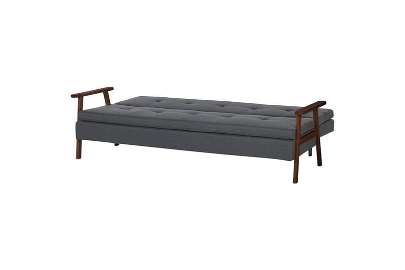 Bäddsoffa Tjorn - Mörkgrå, mörkt trä, 185x110 cm - Möbler - Vardagsrum - Bäddsoffor