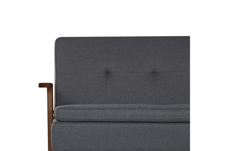 Bäddsoffa Tjorn - Mörkgrå, mörkt trä, 185x110 cm - Möbler - Vardagsrum - Bäddsoffor