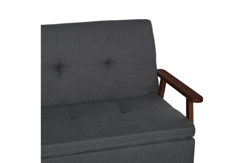 Bäddsoffa Tjorn - Mörkgrå, mörkt trä, 185x110 cm - Möbler - Vardagsrum - Bäddsoffor