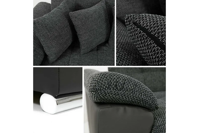 Dynir Bäddsoffa m. Divan och Schäslong 4-sits med Förvaring - Rosa - Möbler - Vardagsrum - Bäddsoffor - U bäddsoffa