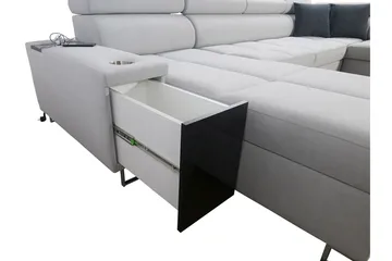 Morenia Bäddsoffa m. Divan och Schäslong - Möbler - Vardagsrum - Bäddsoffor - U bäddsoffa